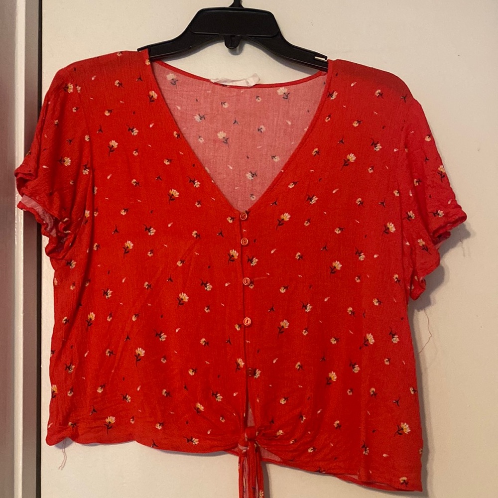 Orange floral top